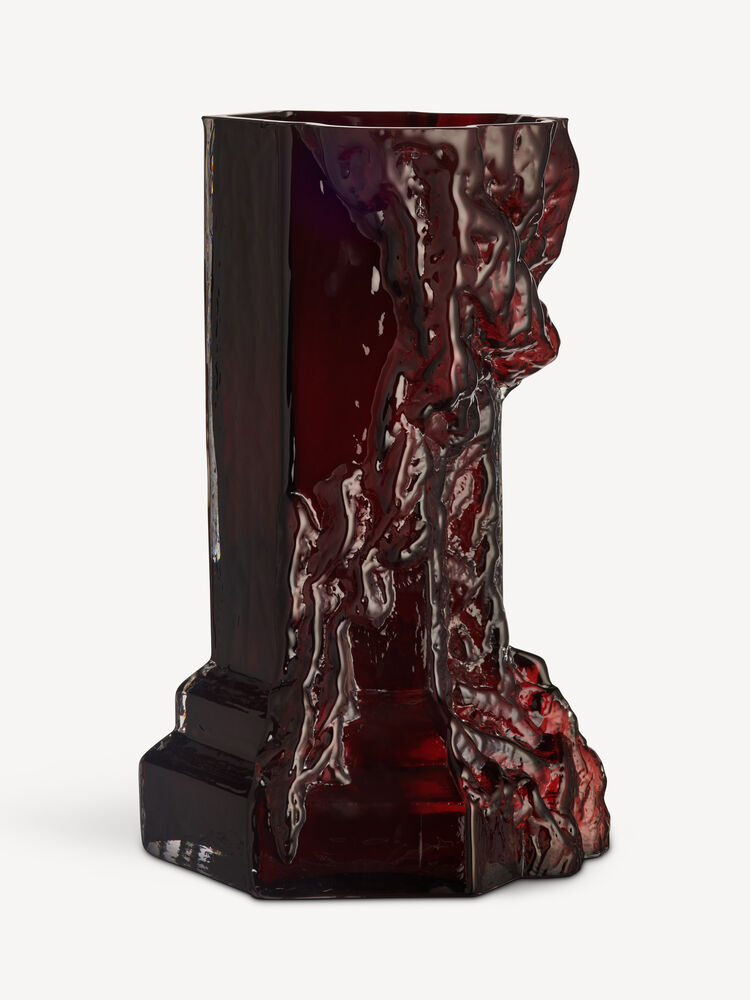 K&B Rocky rød vase 35cm